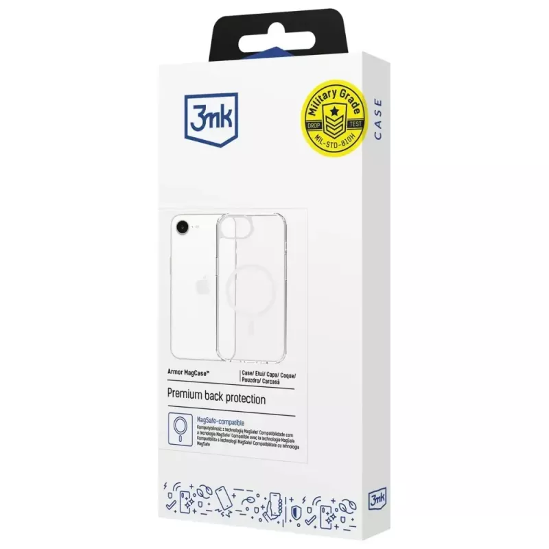 Capa de proteção 3MK Armor MagCase para Apple iPhone 16E – design robusto e resistente a choques