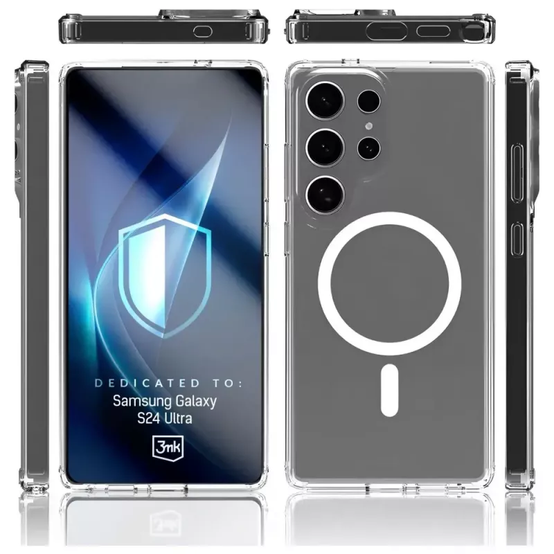 Capa de proteção 3MK Armor MagCase para Samsung Galaxy S24 Ultra – robusta, leve, compatível com íman
