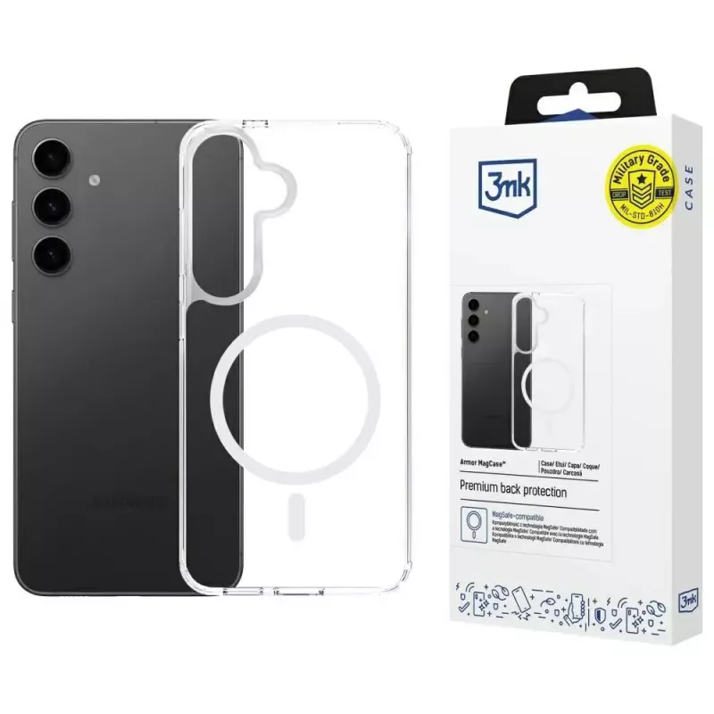 Capa de proteção 3MK Armor MagCase para Samsung Galaxy S24/S25 – design robusto e fino