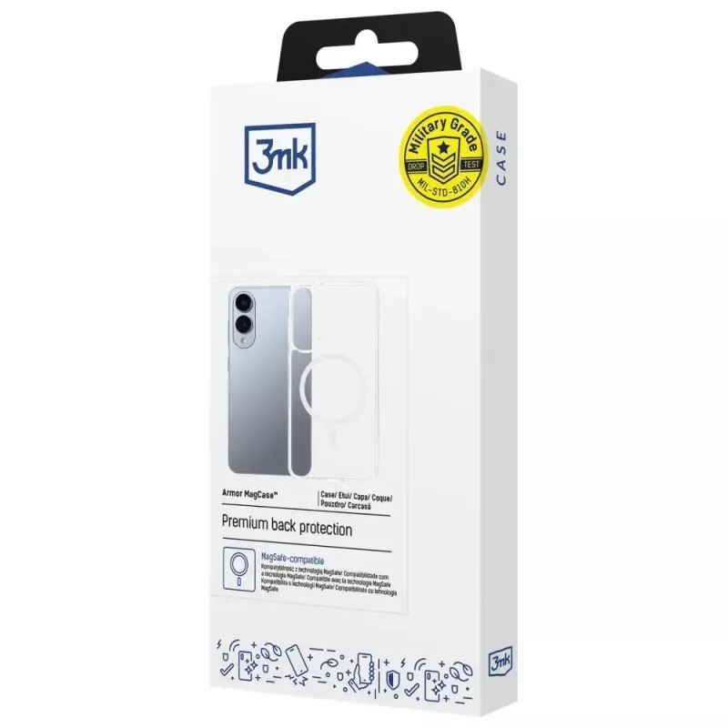 Capa de proteção 3MK Armor MagCase para Samsung Galaxy S25 Edge – design fino e resistente a choques