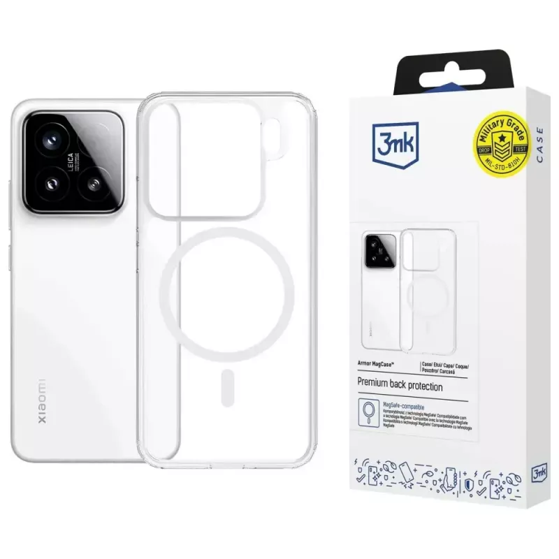 Capa para telemóvel 3MK Armor MagCase para Xiaomi 15 — capa de proteção robusta e leve