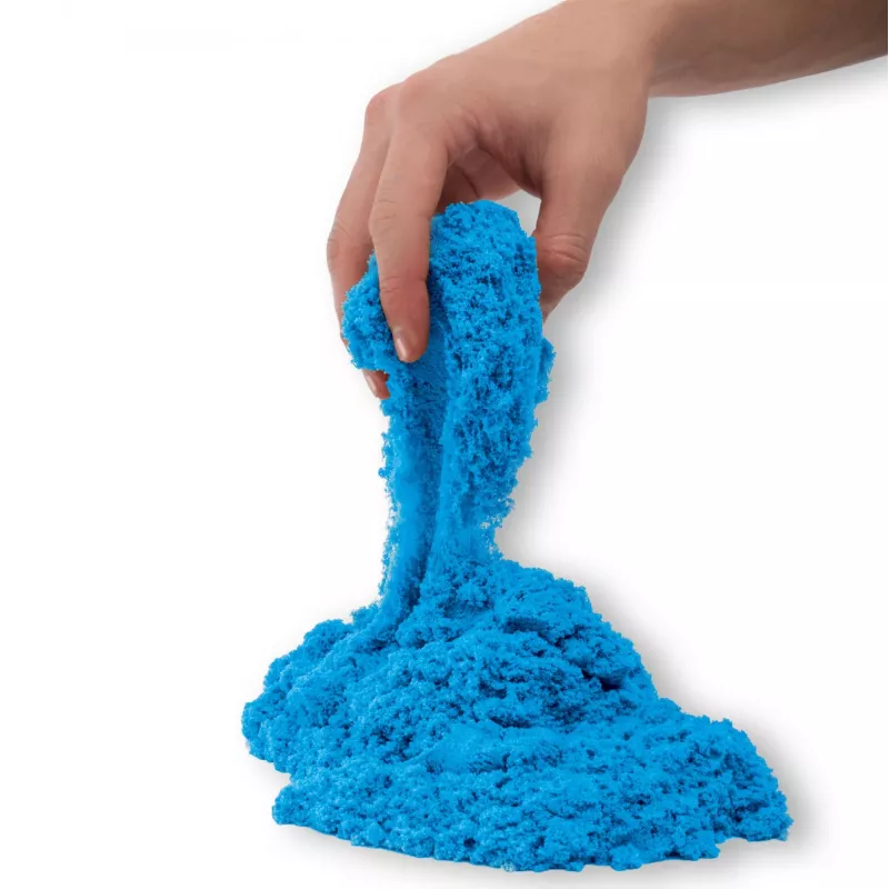Kinetic Sand, 2 libras de areia cinética azul, brinquedos sensoriais moldáveis para crianças, saco reutilizável (embalagem pode variar), para crianças a partir de 3 anos