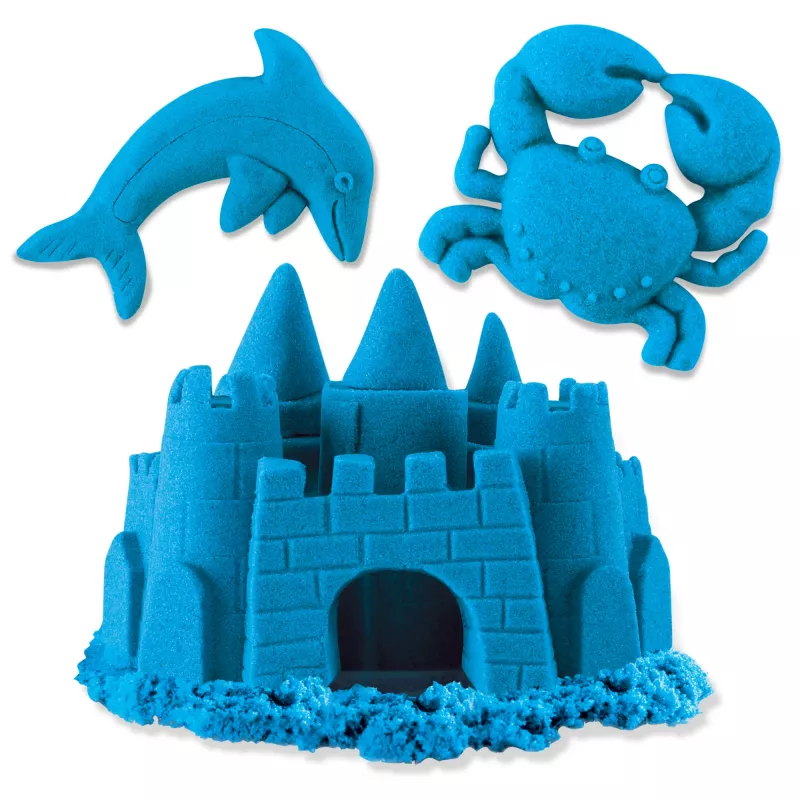 Kinetic Sand, 2 libras de areia cinética azul, brinquedos sensoriais moldáveis para crianças, saco reutilizável (embalagem pode variar), para crianças a partir de 3 anos