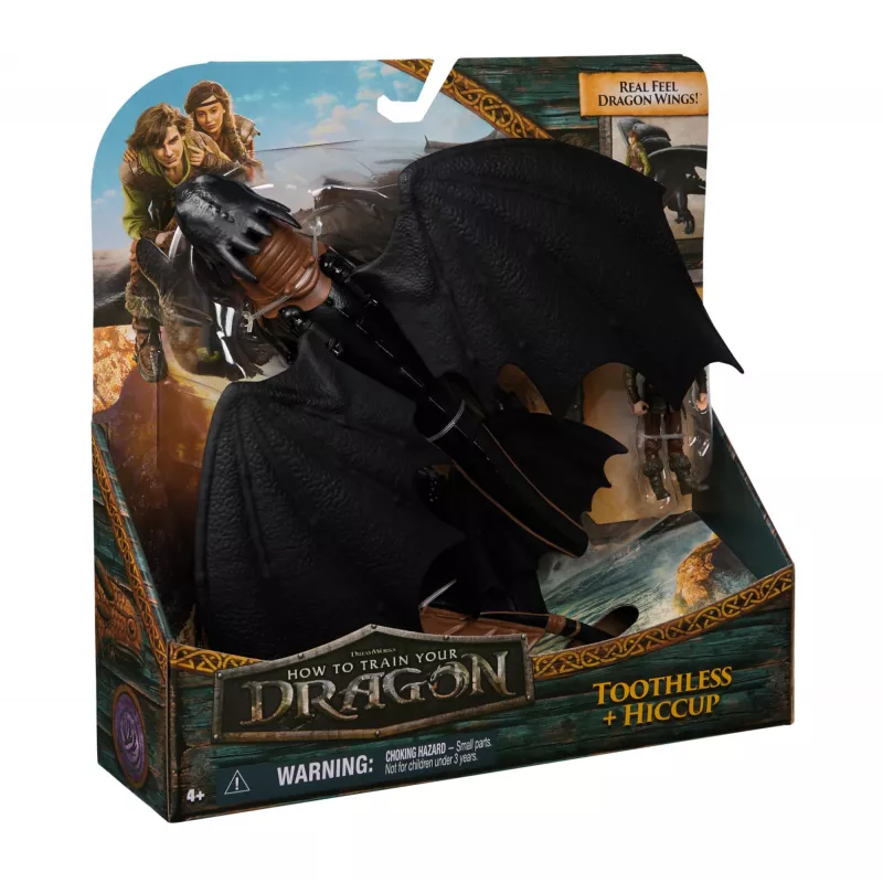 DreamWorks Dragons, Como Treinar o Teu Dragão, Banguela & Hiccup, figuras de ação duo viking, brinquedo para rapazes a partir de 4 anos
