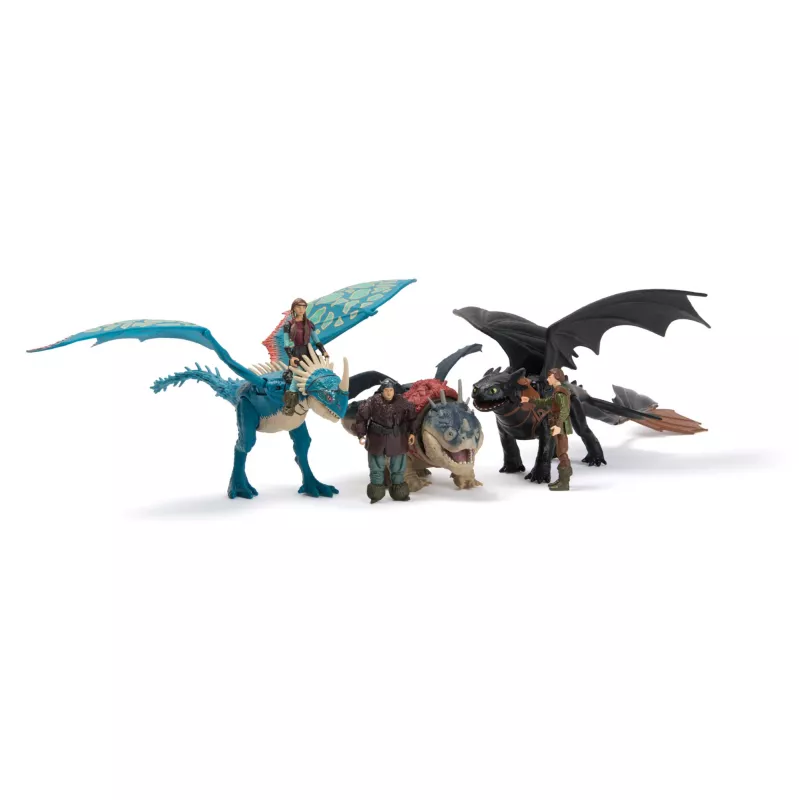 DreamWorks Dragons, Como Treinar o Teu Dragão, Banguela & Hiccup, figuras de ação duo viking, brinquedo para rapazes a partir de 4 anos
