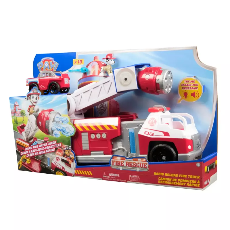 Camião de bombeiros PAW Patrol Rapid Reload Fire Truck com figura Marshall (embalagem danificada)