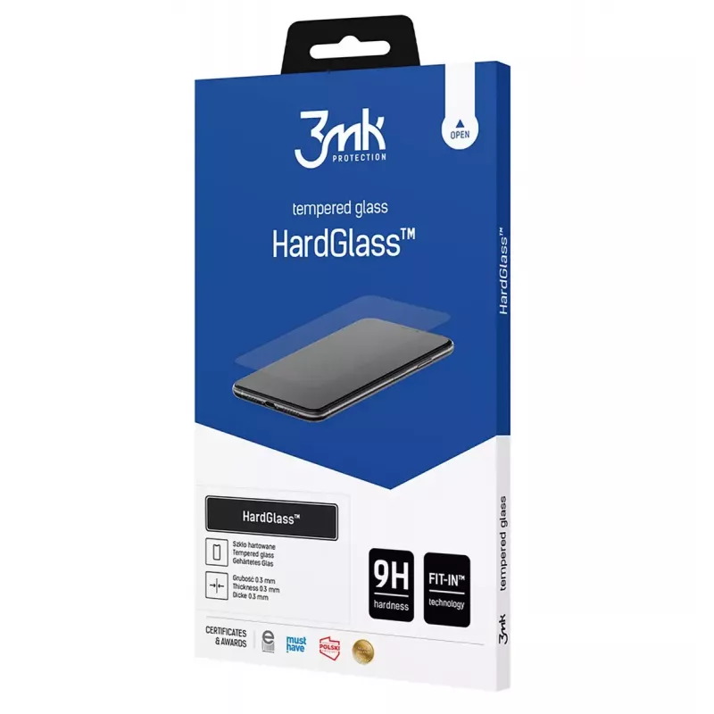Película protetora de ecrã 3MK HardGlass Clear Apple iPhone 16 resistente a choques e riscos