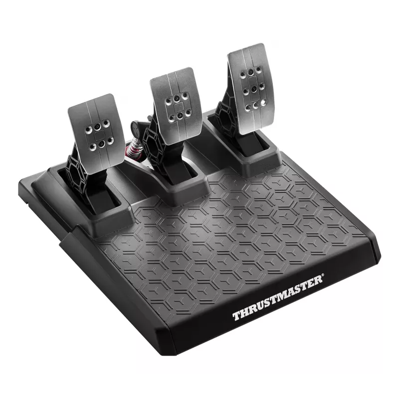 Volante e pedais Thrustmaster T248R preto — USB, acionamento híbrido, force feedback, ecrã LCD, volante em pele