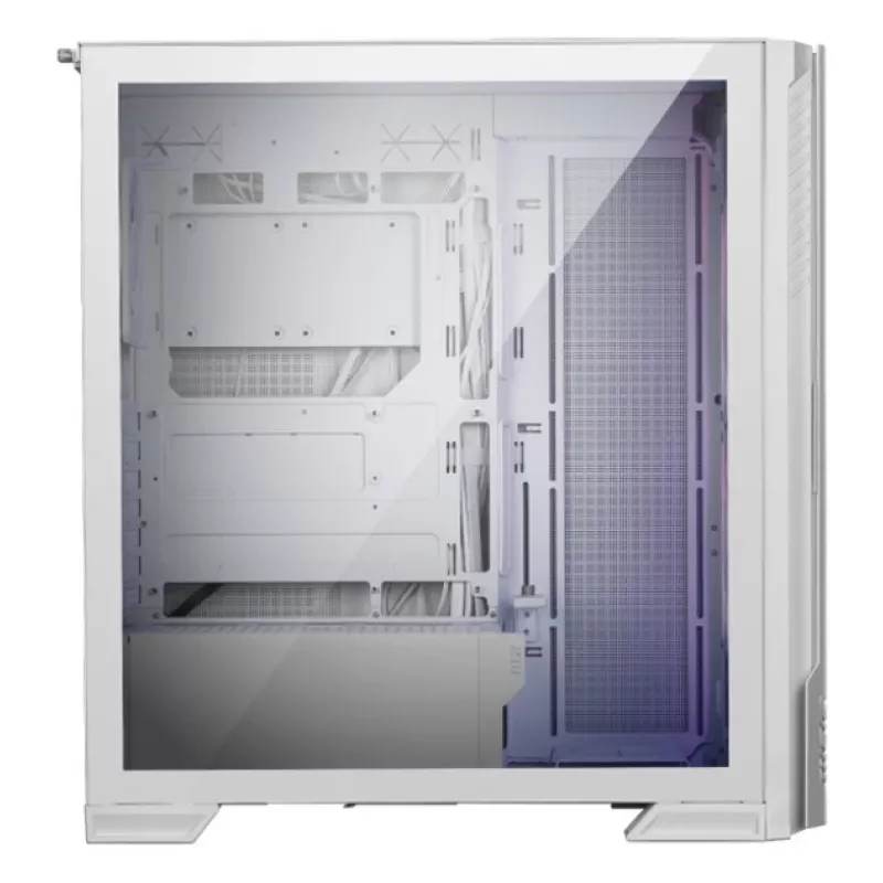Caixa de PC MSI MPG VELOX 300R AIRFLOW PZ Midi Tower branco — ATX/EATX/MicroATX/Mini-ITX, 1×3,5 polegadas, 4×2,5 polegadas, 2×USB 3.2 Gen1, janela lateral