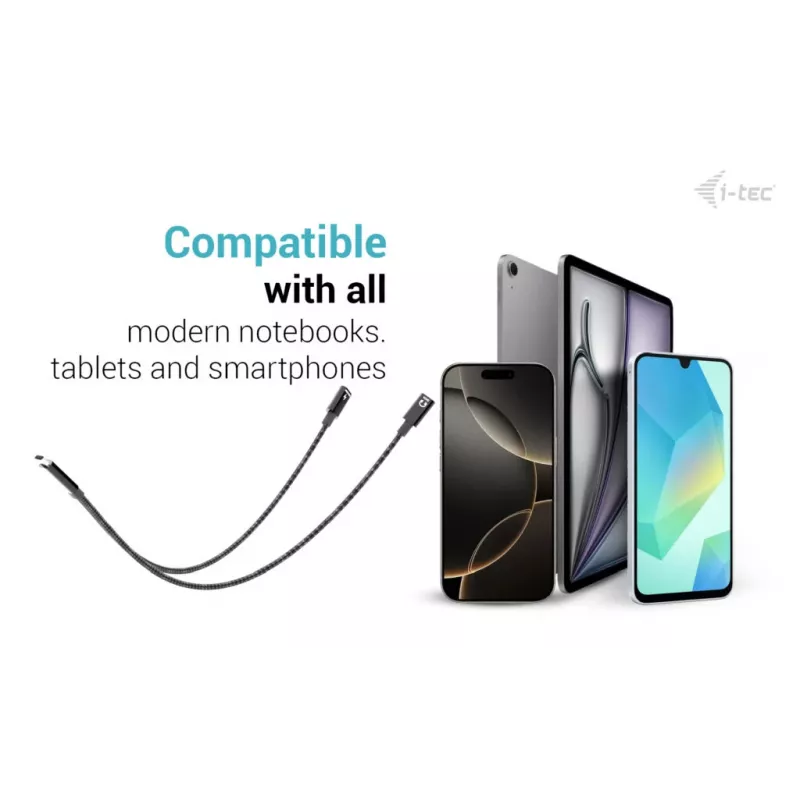 Divisor de cabo USB-C i-tec áudio/dados + Power Delivery 100 W