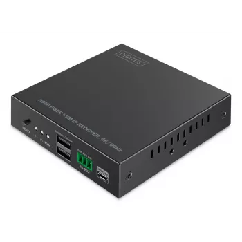 Recetor HDMI Fiber DIGITUS – para DS-55348 4K/60Hz 40 km/300m IP 1G preto