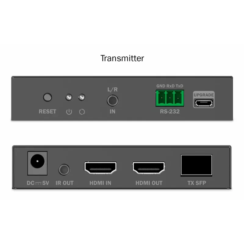 Extensor HDMI Fiber DIGITUS Set - 4K/60Hz, 40 km/300m preto