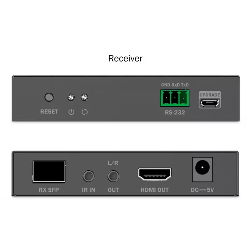Extensor HDMI Fiber DIGITUS Set - 4K/60Hz, 40 km/300m preto