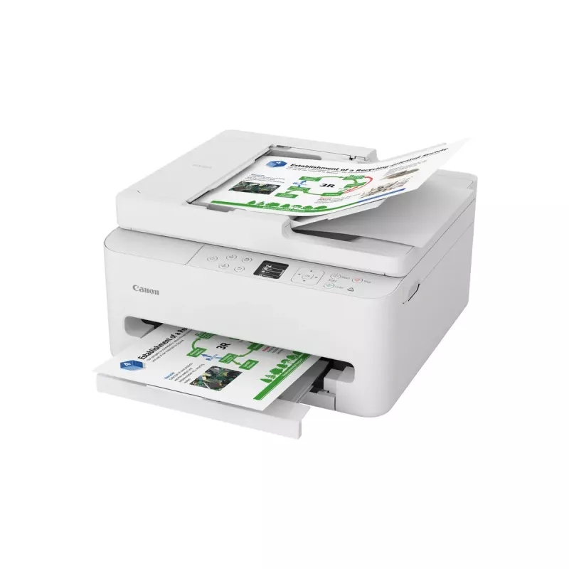 Impressora multifunções de jato de tinta Canon PIXMA TS7550i — A4, 1200×1200 DPI, WLAN, digitalização/cópia a cores, impressão frente e verso (branco)