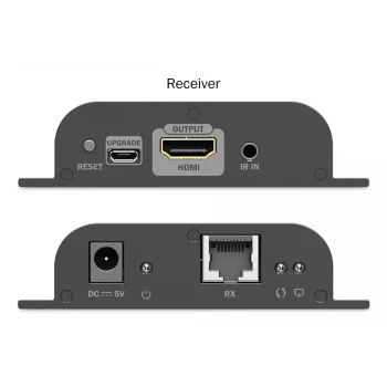 Extensor HDMI IP DIGITUS Set - 4K/60Hz 120/200 m, um para muitos, CAT, preto
