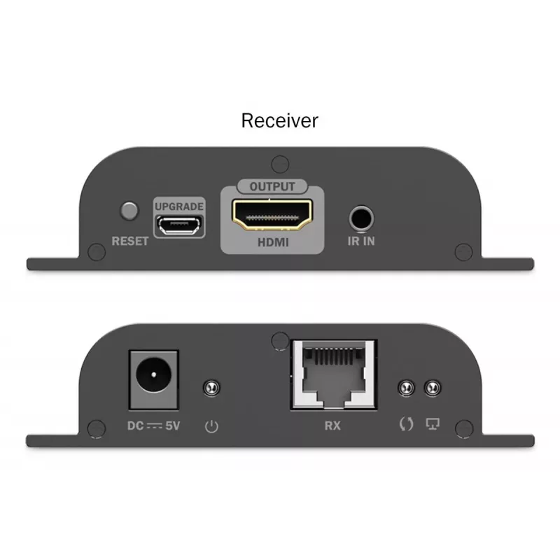 Extensor HDMI IP DIGITUS Set - 4K/60Hz 120/200 m, um para muitos, CAT, preto