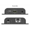 Extensor HDMI IP DIGITUS Set - 4K/60Hz 120/200 m, PoE, um para muitos, CAT, preto