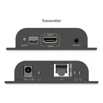 Extensor HDMI IP DIGITUS Set - 4K/60Hz 120/200 m, PoE, um para muitos, CAT, preto