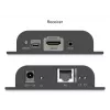 Extensor HDMI IP DIGITUS Set - 4K/60Hz 120/200 m, PoE, um para muitos, CAT, preto