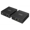 Extensor USB 3.2 Gen1 CAT da DIGITUS DA-73121 — 5 Gbit/s, 4 portas (3× USB-A, 1× USB-C), 100 m, alimentado por DC