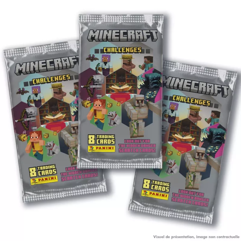 Panini Minecraft cartas colecionáveis saquetas em expositor, 18 un.