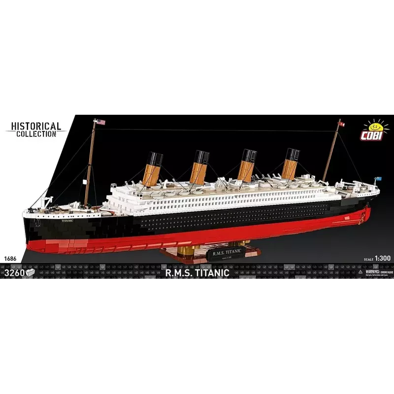 Conjunto de construção Cobi R.M.S. Titanic modelo, 3.260 blocos de plástico (COBI-1686)