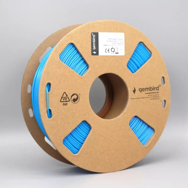 Material de impressão 3D Gembird 3DP-PETG1.75-01-B polietilenotereftalato de glicol PETG azul
