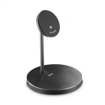 Hama 00201737 carregador móvel auscultadores, smartphone preto USB carregamento sem fios carregamento rápido interior