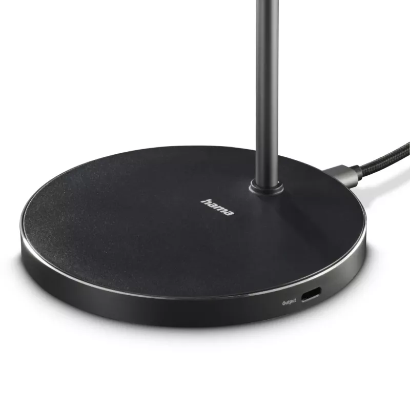 Hama 00201737 carregador móvel auscultadores, smartphone preto USB carregamento sem fios carregamento rápido interior