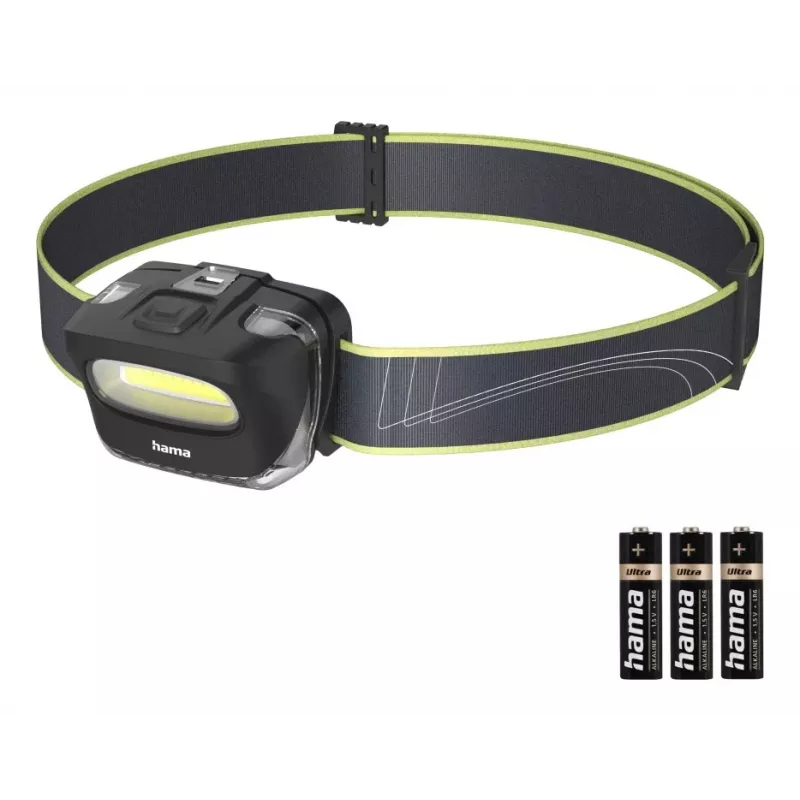 Hama HL110 preto, azul, amarelo lanterna frontal COB LED