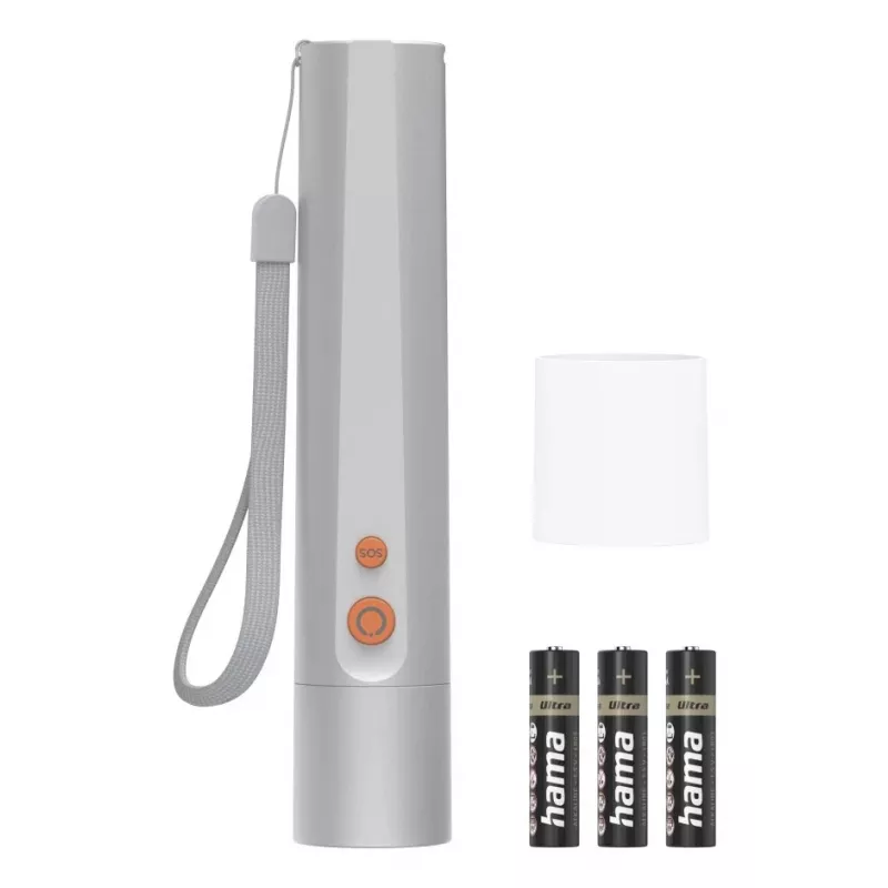 Lanterna de mão Hama FL250 LED 3W alumínio prateado