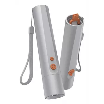 Lanterna de mão Hama FL350-C prateado LED 3W USB recarregável