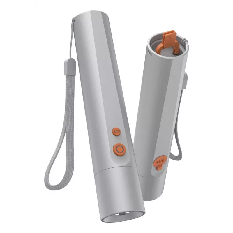 Lanterna de mão Hama FL350-C prateado LED 3W USB recarregável