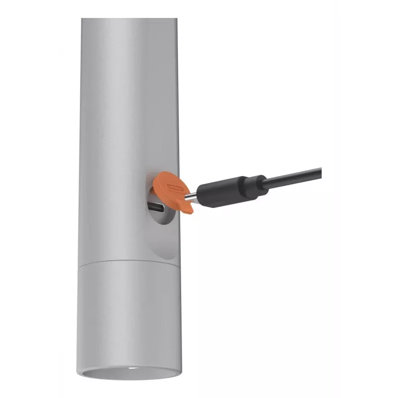 Lanterna de mão Hama FL350-C prateado LED 3W USB recarregável