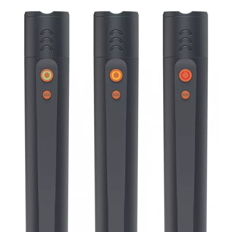 Lanterna LED recarregável HAMA FLX1200-C — alumínio, resistente a impactos, 4 modos + SOS