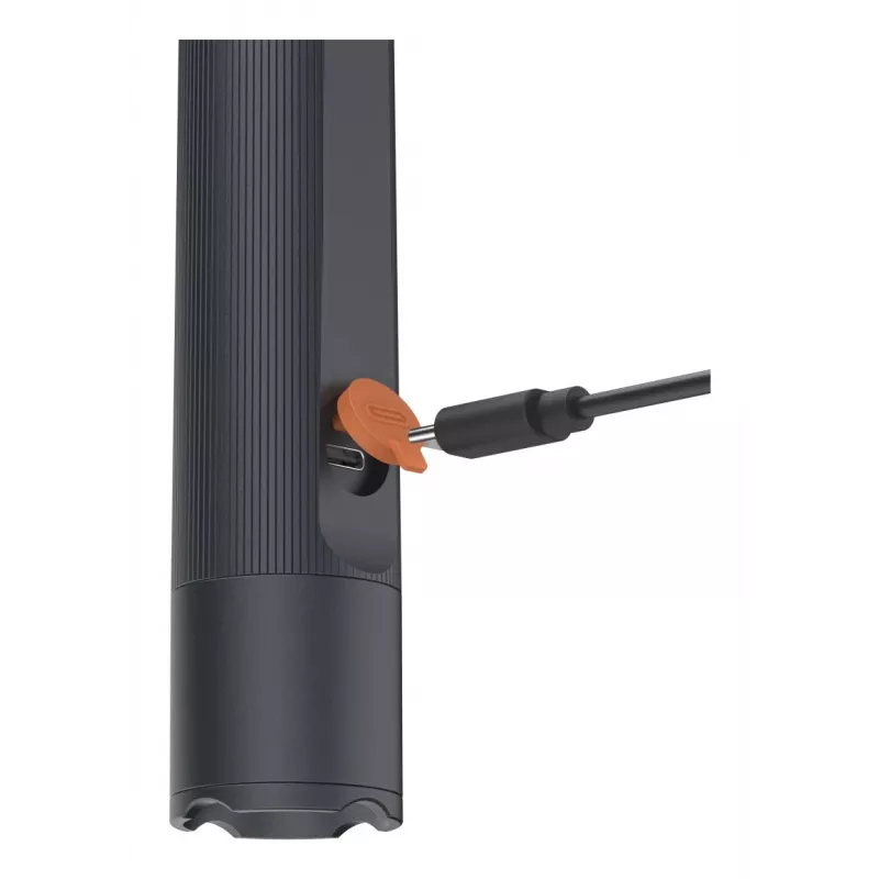 Lanterna LED recarregável HAMA FLX1200-C — alumínio, resistente a impactos, 4 modos + SOS