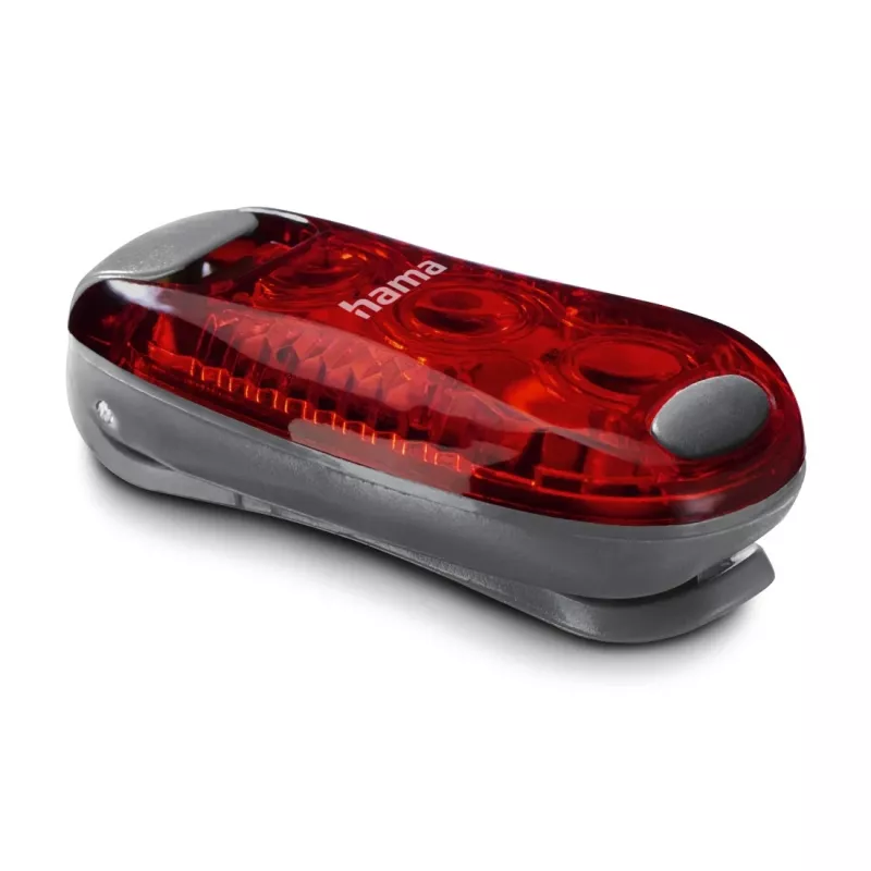Hama luz de aviso LED com clipe, 2 unid., 3 modos de luz, IP44, pilha CR2032, preto/vermelho