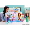 Conjunto de brincar Disney Princess Pet Palace com 7 áreas de brincar, 3 amigos animais e mais de 20 acessórios e peças de mobiliário