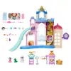 Conjunto de brincar Disney Princess Pet Palace com 7 áreas de brincar, 3 amigos animais e mais de 20 acessórios e peças de mobiliário