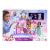Conjunto de brincar Disney Princess Pet Palace com 7 áreas de brincar, 3 amigos animais e mais de 20 acessórios e peças de mobiliário