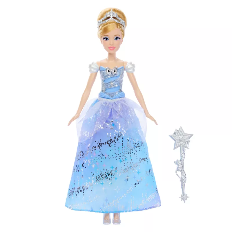 Boneca de moda Disney Princess Verzaubertes Ballkleid Cinderella com luz e som, inspirada no filme