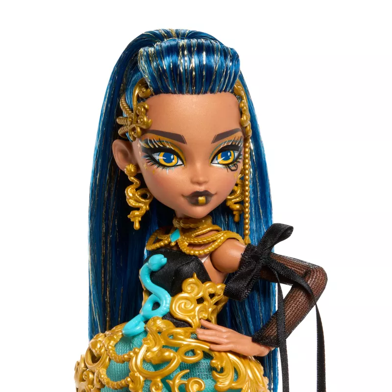Boneca Monster High Scary Sweet Birthday Cleo De Nile com vestido de festa, balão e presente