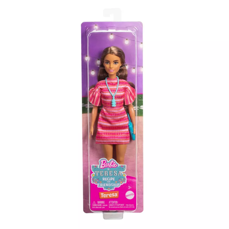 Boneca de moda BARBIE Teresa 'Receita para a Amizade' — 305 mm, tecido e plástico, multicolor, acessórios, idade 3–12