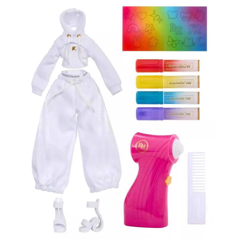 Rainbow High Air Brush & Create boneca de moda com olhos verdes, a partir dos 4 anos