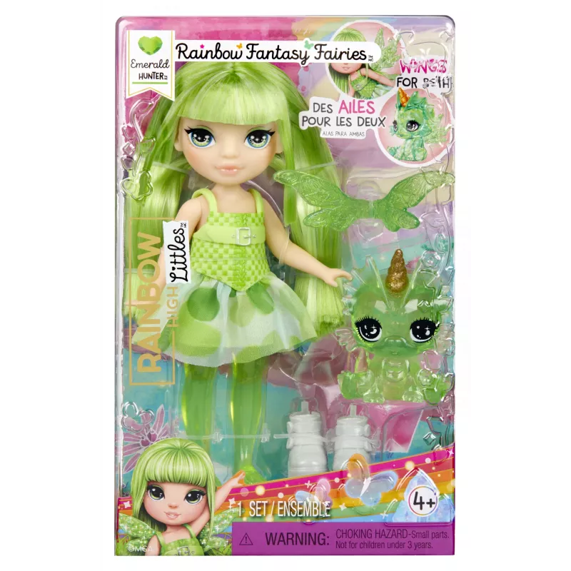 Boneca Rainbow High Littles Rainbow Fantasy Fairies - Emerald (verde)