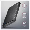 Axagon EE25-XA6C caixa externa compacta de alumínio USB-C 5 Gbit/s – SATA 6G para SSD/HDD de 2,5 inch