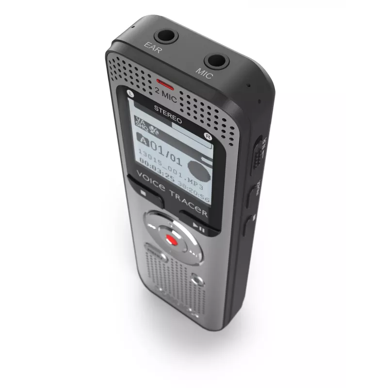 Gravador de voz Philips Voice Tracer DVT2015 memória interna cartão flash prateado 2370 h de tempo de gravação