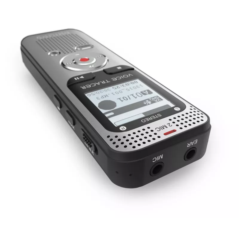 Gravador de voz Philips Voice Tracer DVT2015 memória interna cartão flash prateado 2370 h de tempo de gravação