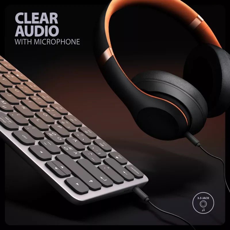 Axagon HMC-KB-NRD, hub USB 5Gbps com teclado, HDMI 4K/60Hz, 3x USB-A, SD/mSD, áudio, PD100, layout nórdico