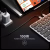 Axagon HMC-KB-NRD, hub USB 5Gbps com teclado, HDMI 4K/60Hz, 3x USB-A, SD/mSD, áudio, PD100, layout nórdico
